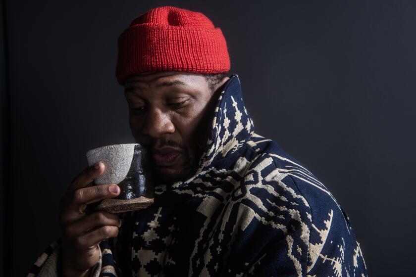 PARK CITY, UT - JANUARY 20: Jonathan Majors photographed at the Los Angeles Times Studio at the Sundance Film Festival presented by Chase Sapphire at Park City, Utah on January 20, 2023. (Mariah Tauger / Los Angeles Times)