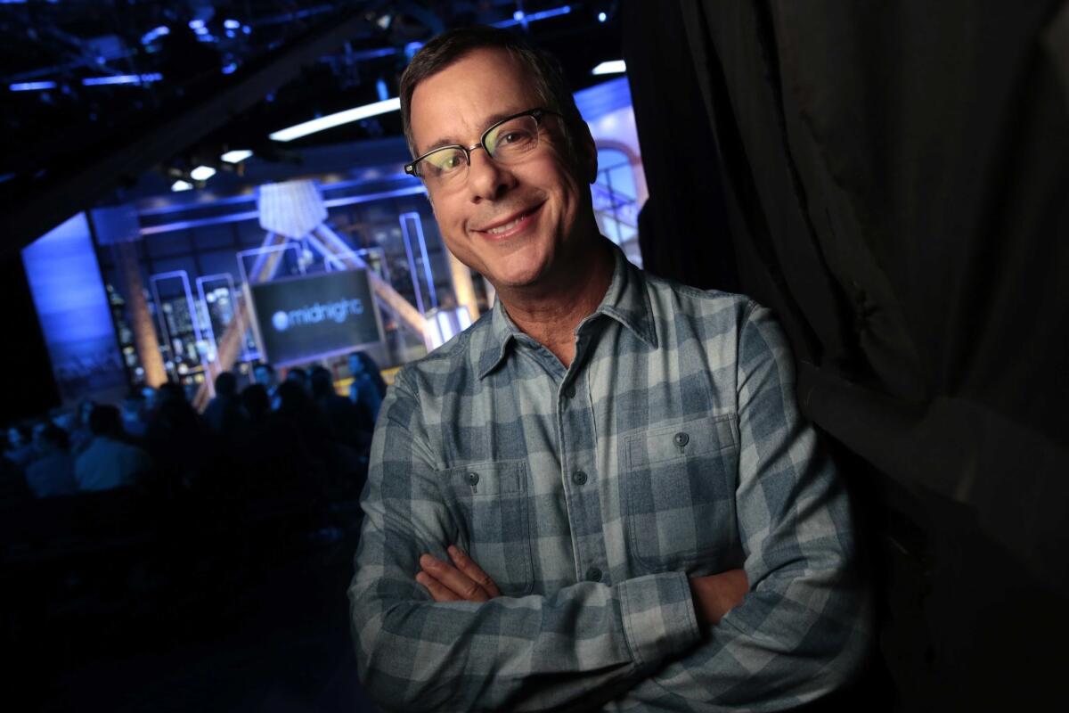Kent Alterman is president of content development and original programming for Comedy Central, on the set of "@midnight" in New York.