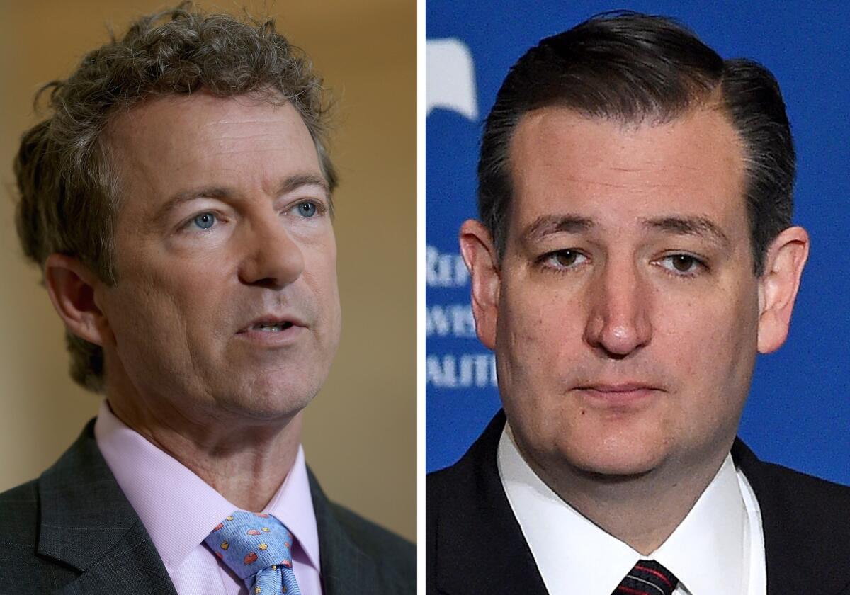 Sens. Rand Paul and and Ted Cruz said their GOP presidential campaigns would refuse money received from the leader of the Council of Conservative Citizens, a group that has been linked to the Charleston church shootings through an online manifesto.