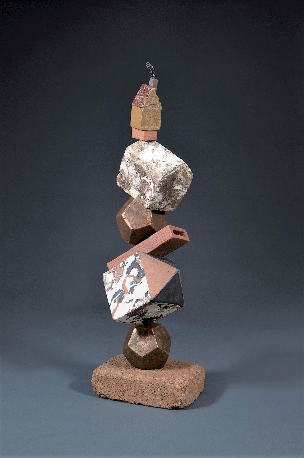 "Topsy Turvy," by Beverly Jacobs on view at “The Anthropocene Epiphany" exhibit.