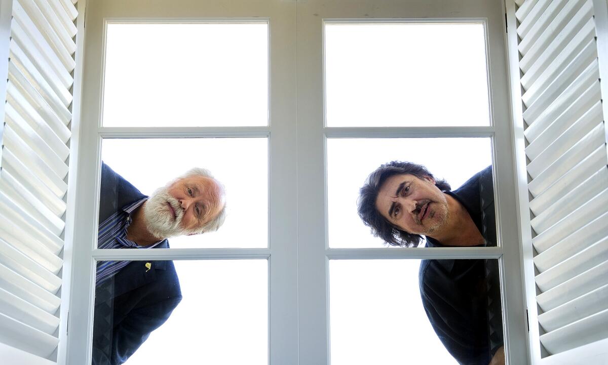 Actors John Lithgow, left, and Alfred Molina at the Four Seasons Hotel in Los Angeles.
