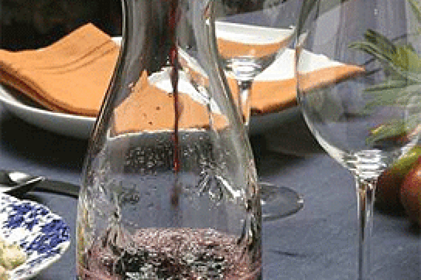 Decanting oxygenates a young wine, opening it up and releasing its bouquet.