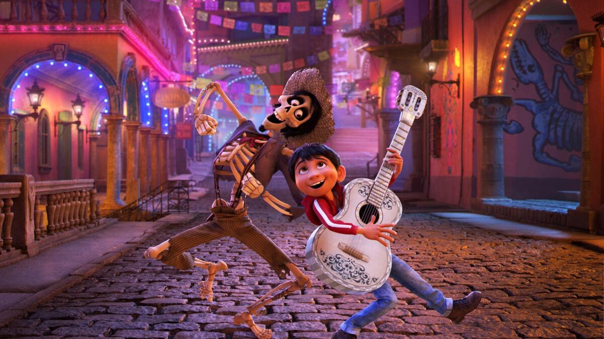 A scene from the film "Coco."