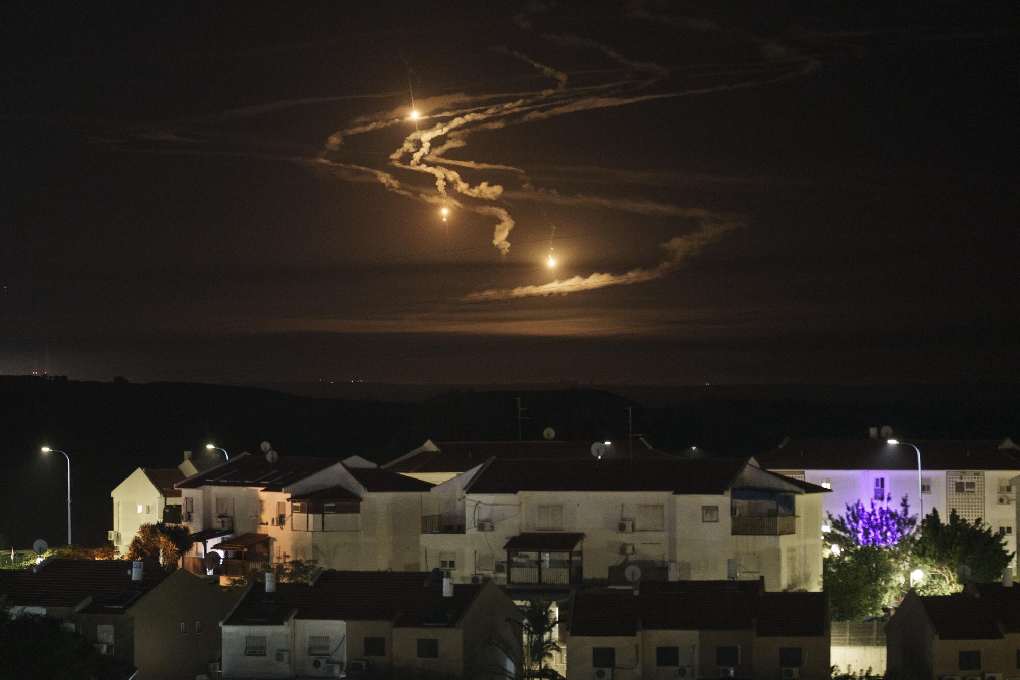 Flares over the Gaza Strip