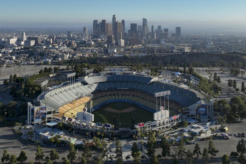 LOS ANGELES, CA - July 11: A view of Dodger during the preparation of the MLB All-Star.