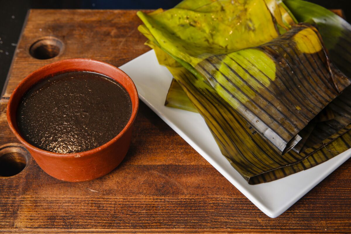 Jonathan Gold got us this recipe for mole tamales.