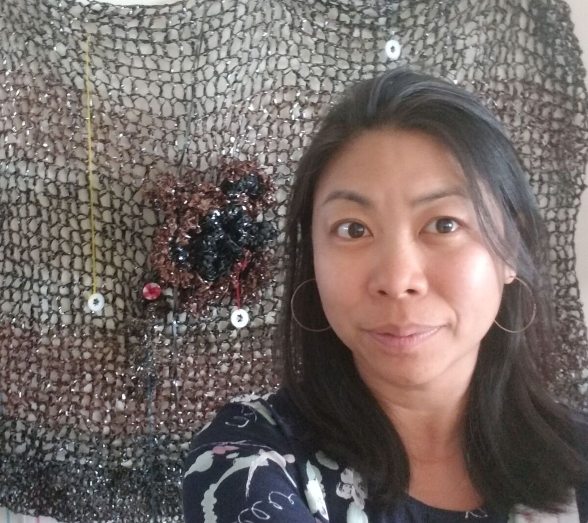 Artist Cat Chiu Phillips created "Tied," a multi-piece macrame installation in Liberty Station’s Arts District.