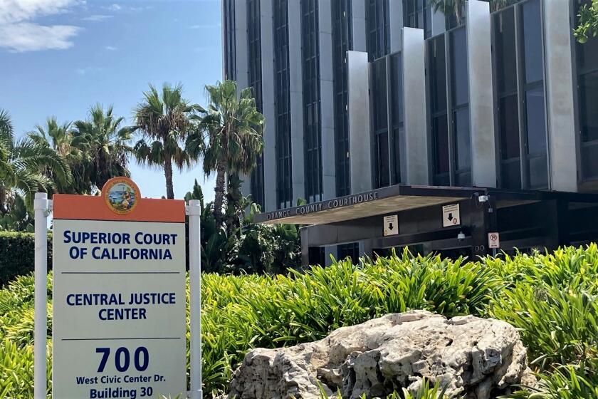 Orange County Superior Court's Central Justice Center in Santa Ana, on Monday, August 30, 2021.