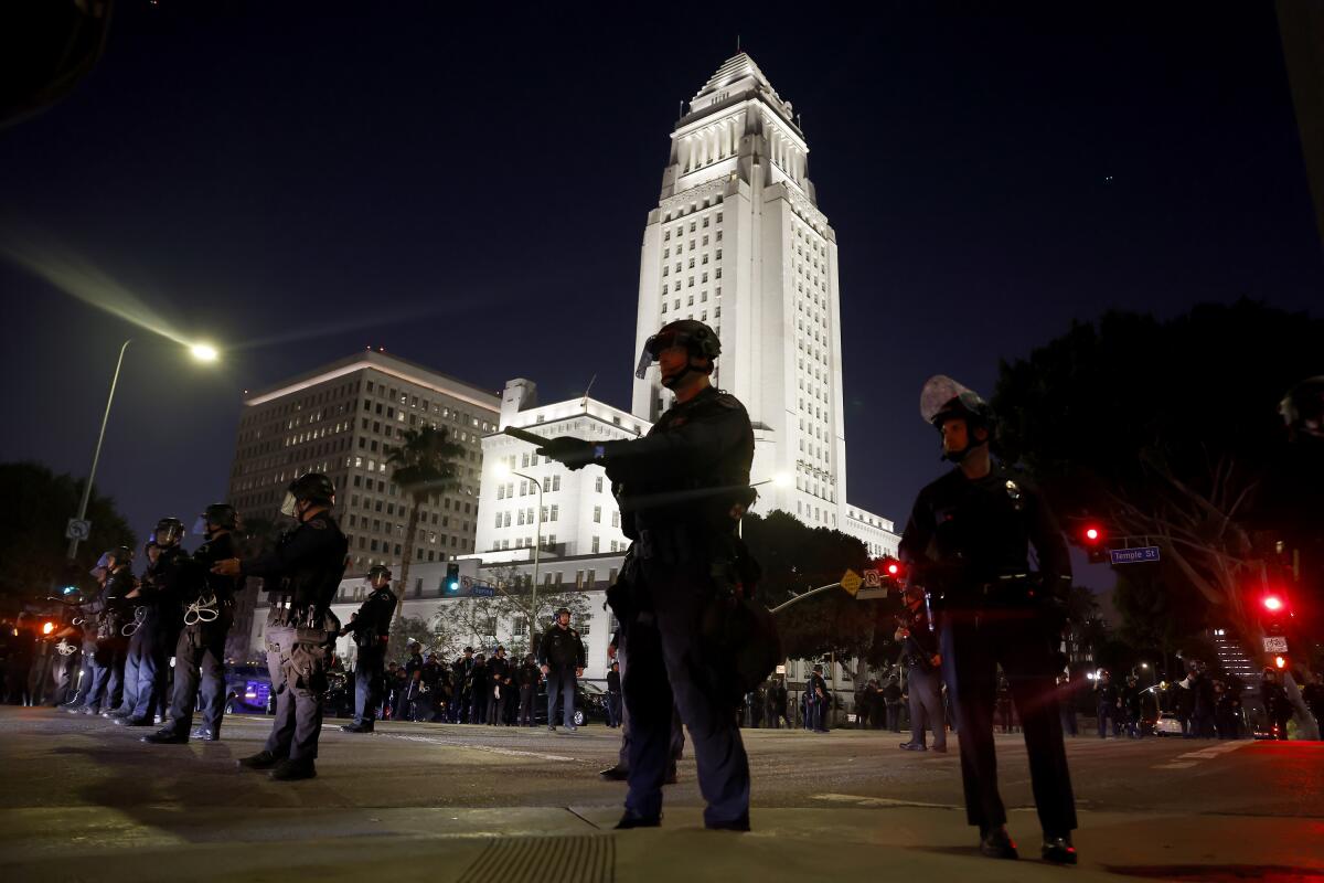 Downtown L.A. is under curfew after ...