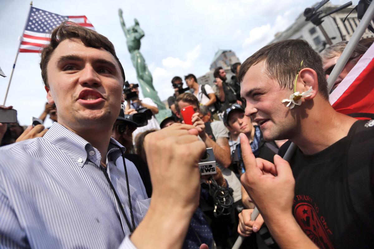 A heated argument between free-market capitalists and socialists in Cleveland on Thursday.