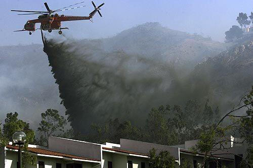Canyon Fire -- Helicopter drop