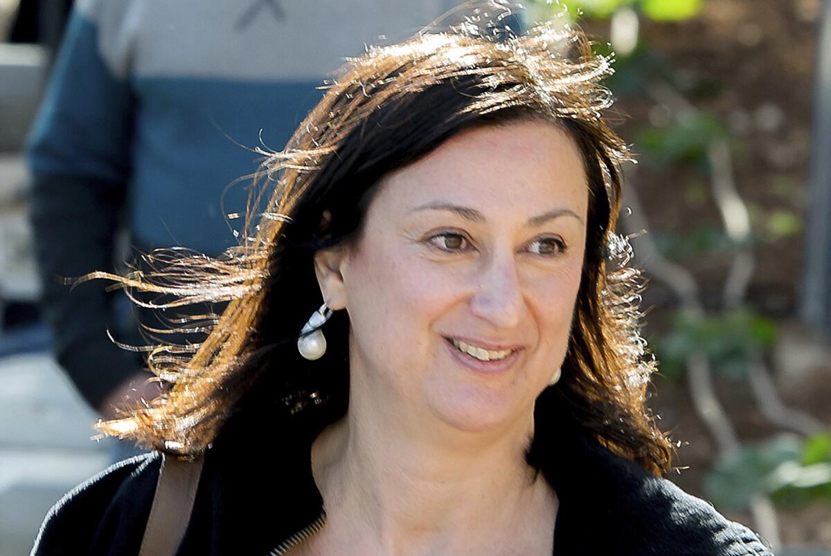 Investigative journalist Daphne Caruana Galizia, pictured in 2016, was killed by a car bomb in Malta in 2017.