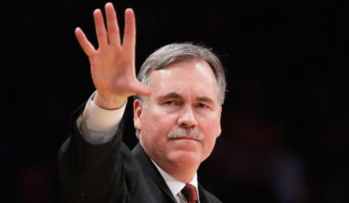 Mike D'Antoni, shown coaching the New York Knicks in 2011, says he became a Lakers fan because of Jerry West.