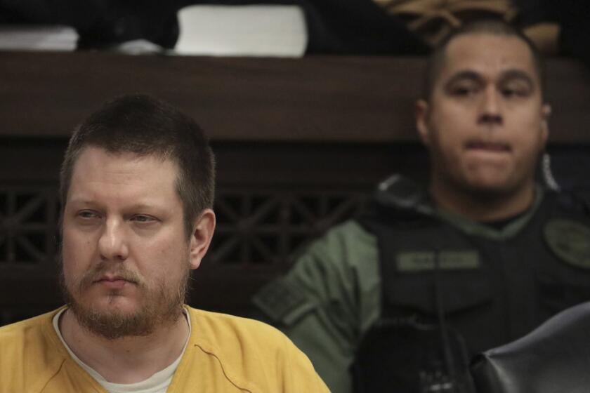 Former Chicago police Officer Jason Van Dyke attends his sentencing hearing at the Leighton Criminal Court Building, Friday, Jan. 18, 2019, in Chicago, for the 2014 shooting of Laquan McDonald. (Antonio Perez/Chicago Tribune via AP, Pool)