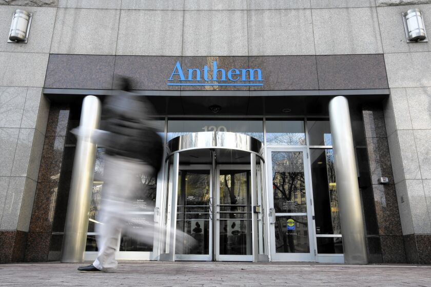 Health insurer Anthem, headquartered in Indianapolis, has teamed with Blue Shield of California to fund Cal Index, a new database of patient medical records.