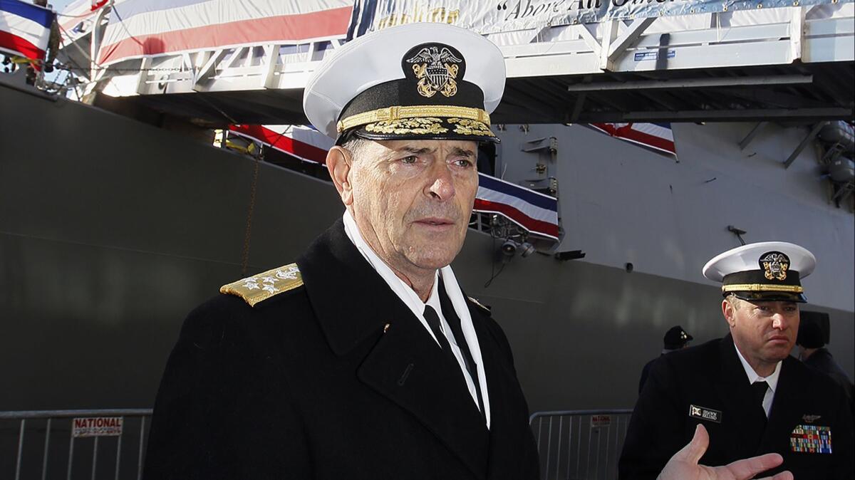 Adm. William Moran has been serving as the deputy chief of naval operations.