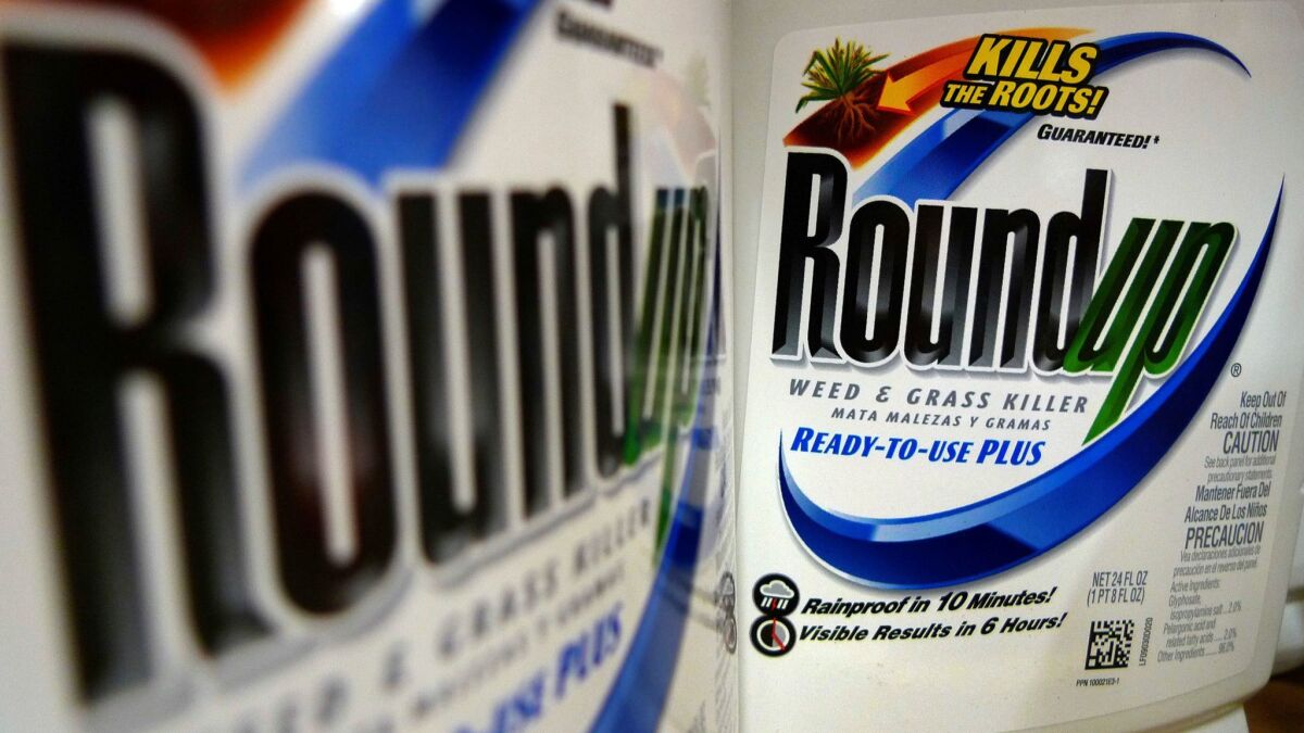 Monsanto makes Roundup weed killer, as well as seeds for fruits, vegetables, corn, soybeans, cotton and other crops.
