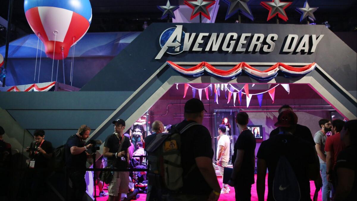 The Avengers booth during E3.