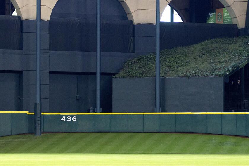 The center-field section at Minute Maid Park will be renovated and Tal's Hill that slopes toward the wall will be removed.