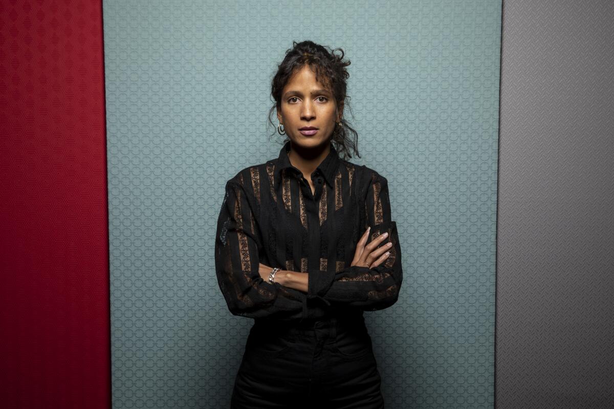 Director Mati Diop of the film “Atlantics,” photographed in the L.A. Times Photo Studio at the Toronto International Film Festival on Sept. 8.