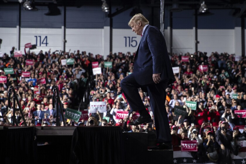 President Trump at a campaign rally