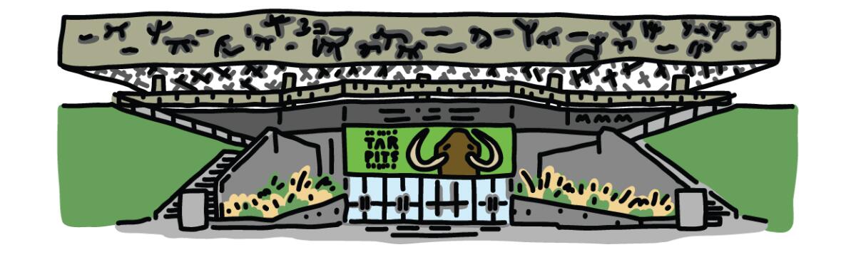 Illustration of the La Brea Tar Pits Museum