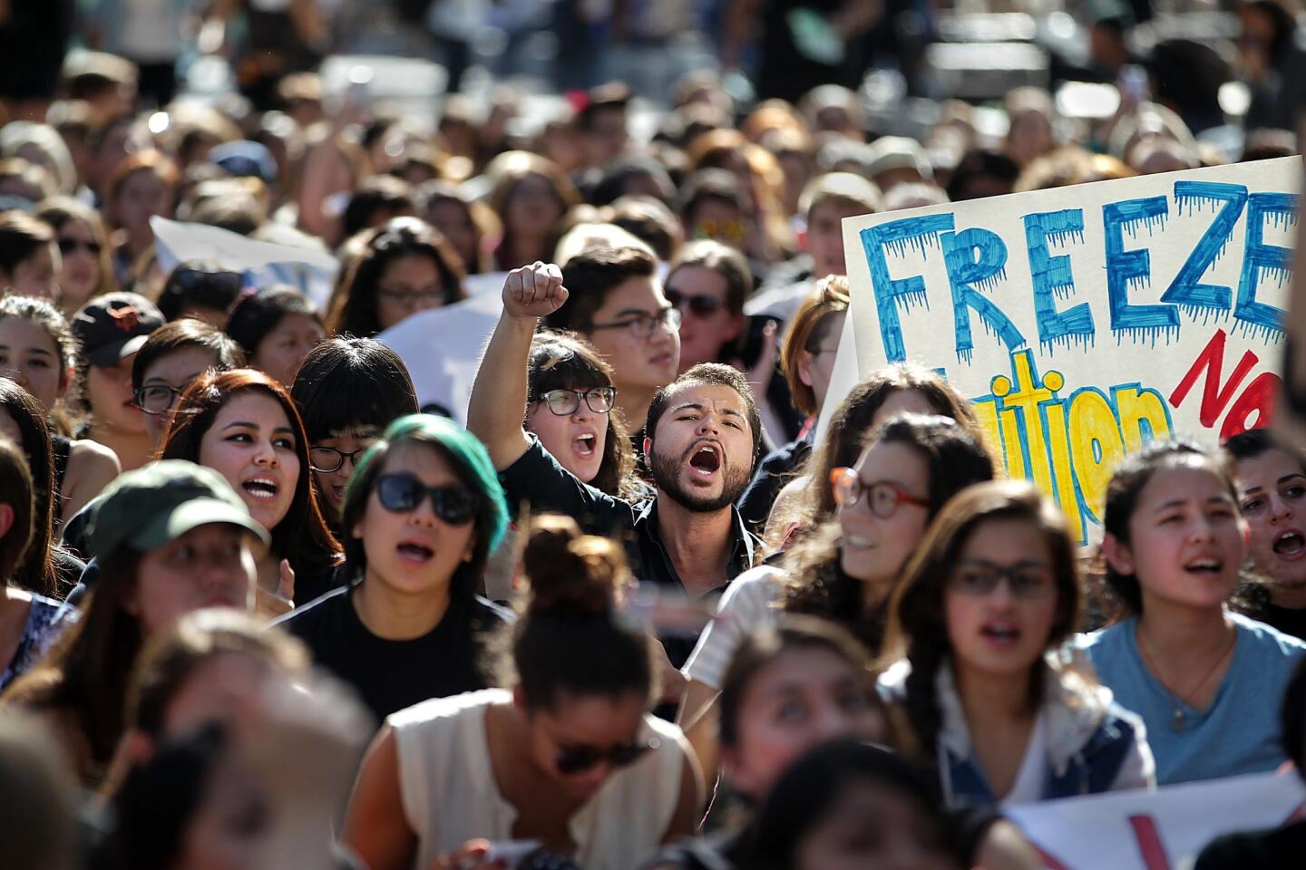 UCSD students protest tuition hikes