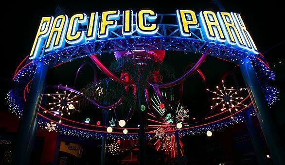 In Pacific Park on the Santa Monica Pier lies a new $1.5-million Ferris wheel that lights up the shoreline during the evenings.
