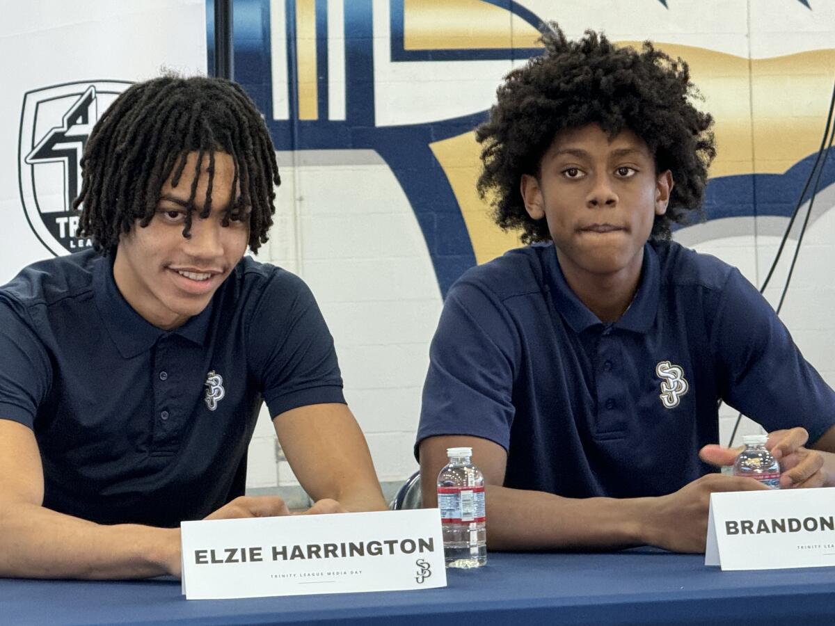 Junior guard Elzie Harrington (left) and sophomore guard Brandon McCoy should be one of the best guard duos 