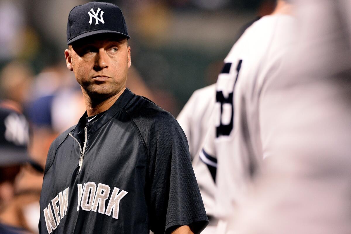 New York Yankees shortstop Derek Jeter, who was sidelined most of the season because of injury, will be the last remaining Yankee in 2014 who played on the 1996 World Series championship team.