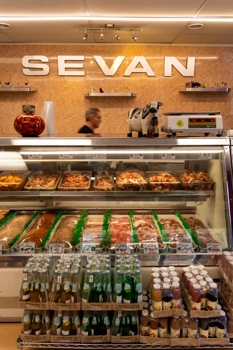 In Seavin meat market inside a wide way.