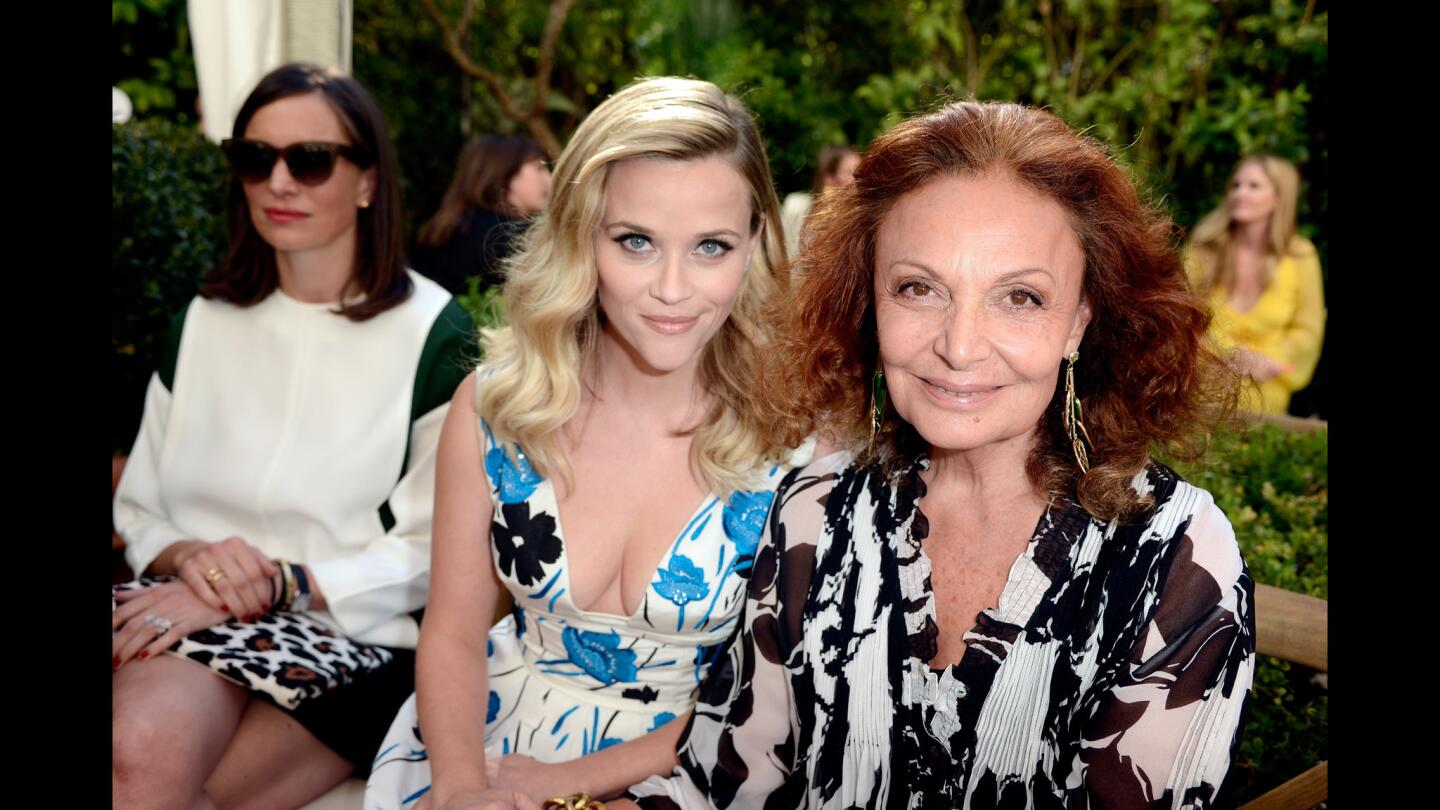 Host Reese Witherspoon, left, and designer Diane Von Furstenberg attend the 2014 CFDA/Vogue Fashion Fund Event.