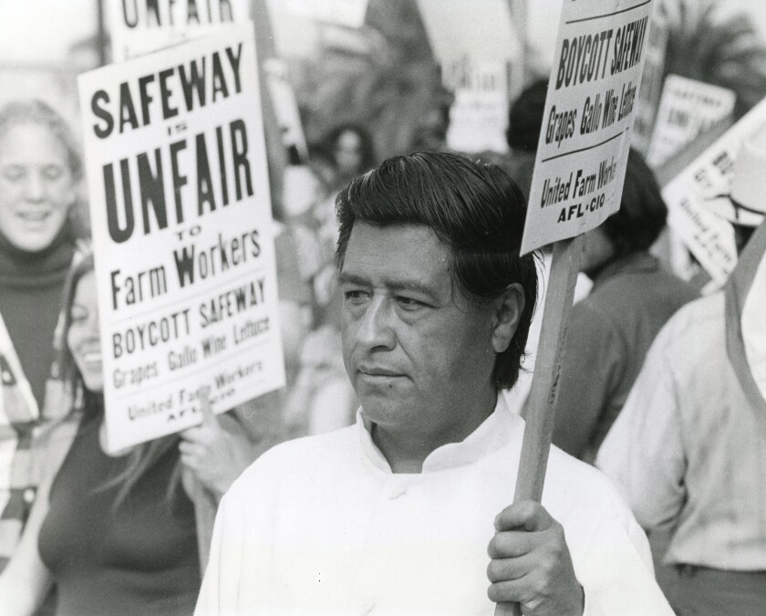 Farm labor leader Cesar Chavez.