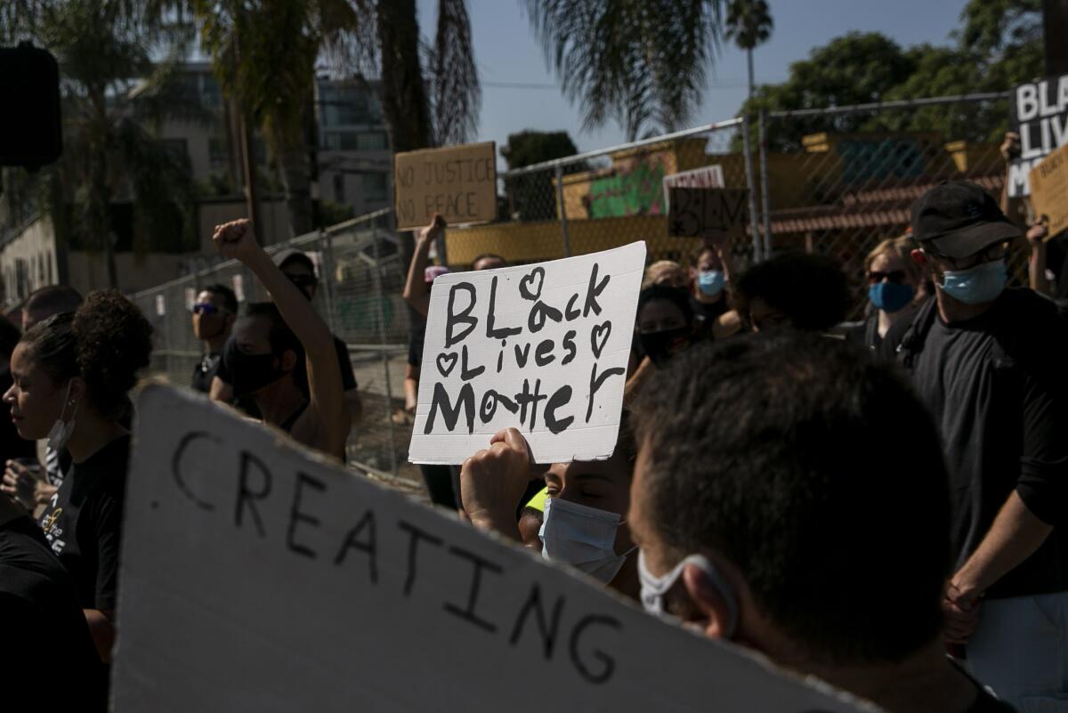 Black Lives Matter protest in Hollywood