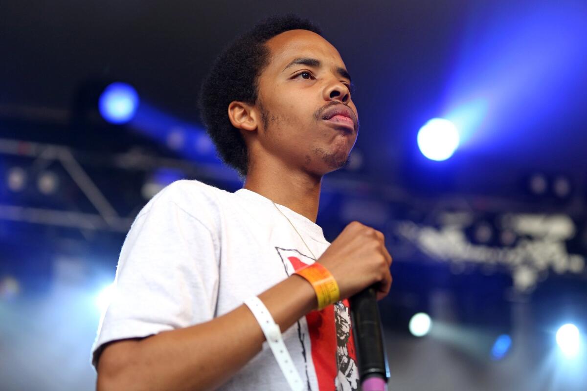 Earl Sweatshirt performs at the Spin Magazine Day Party at Stubb's during South by Southwest on March 20 in Austin, Texas.
