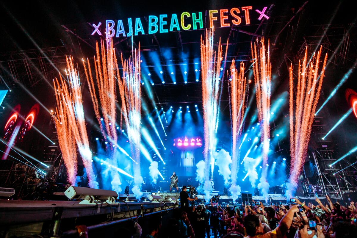 Panamanian reggaeton singer Sech at 2022 edition of Baja Beach Fest