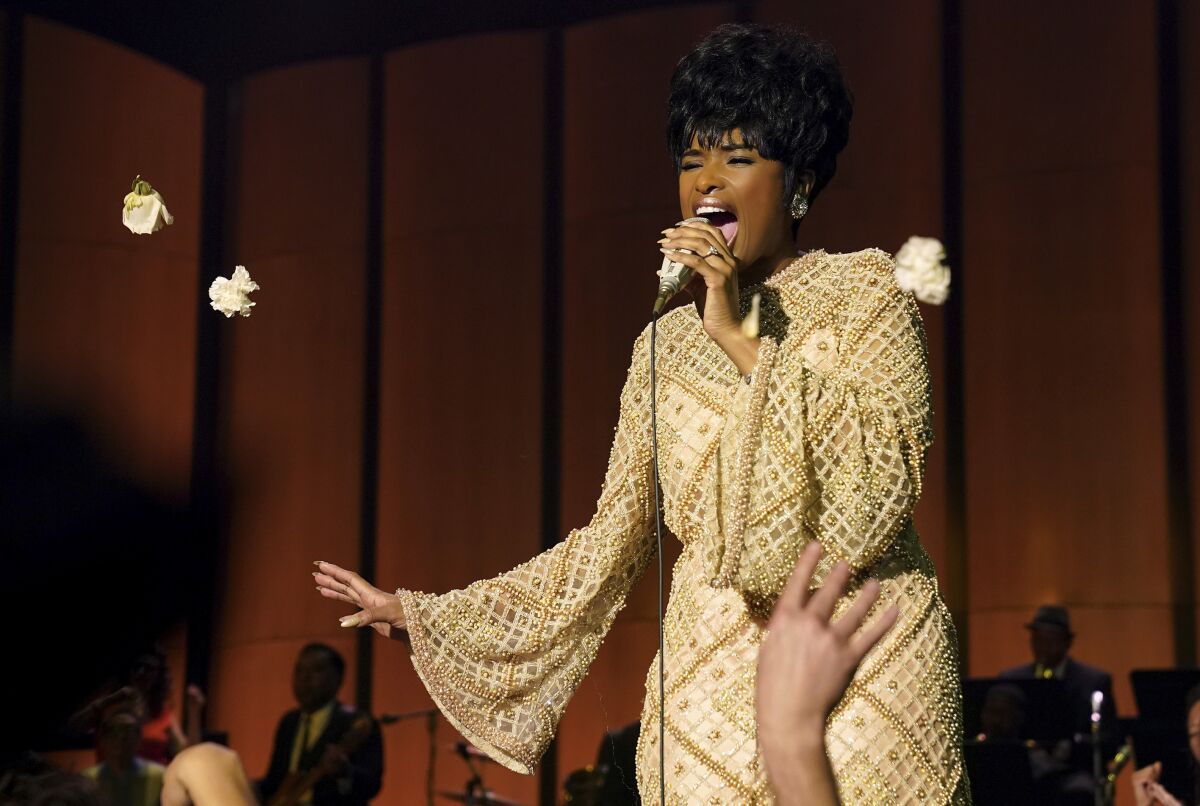 Jennifer Hudson plays Aretha Franklin in a scene from 'Respect.'