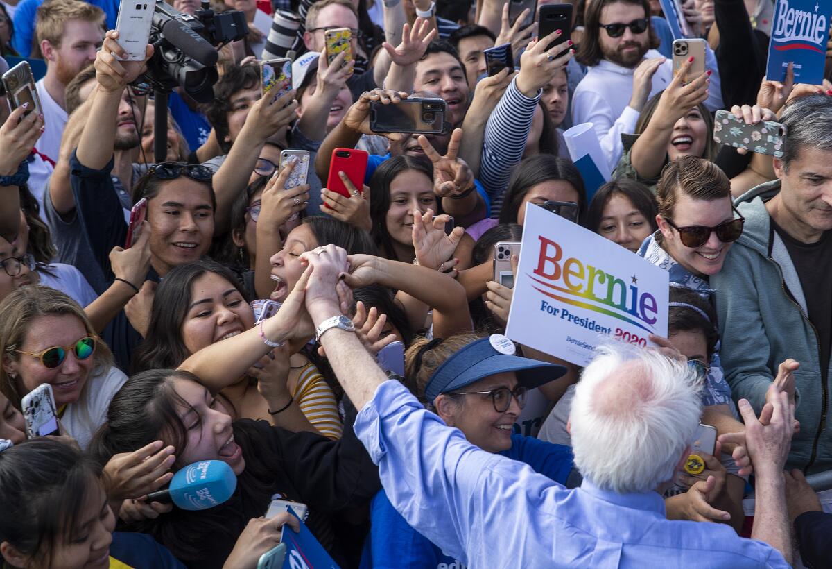 Bernie Sanders at Valley High School in Santa Ana 