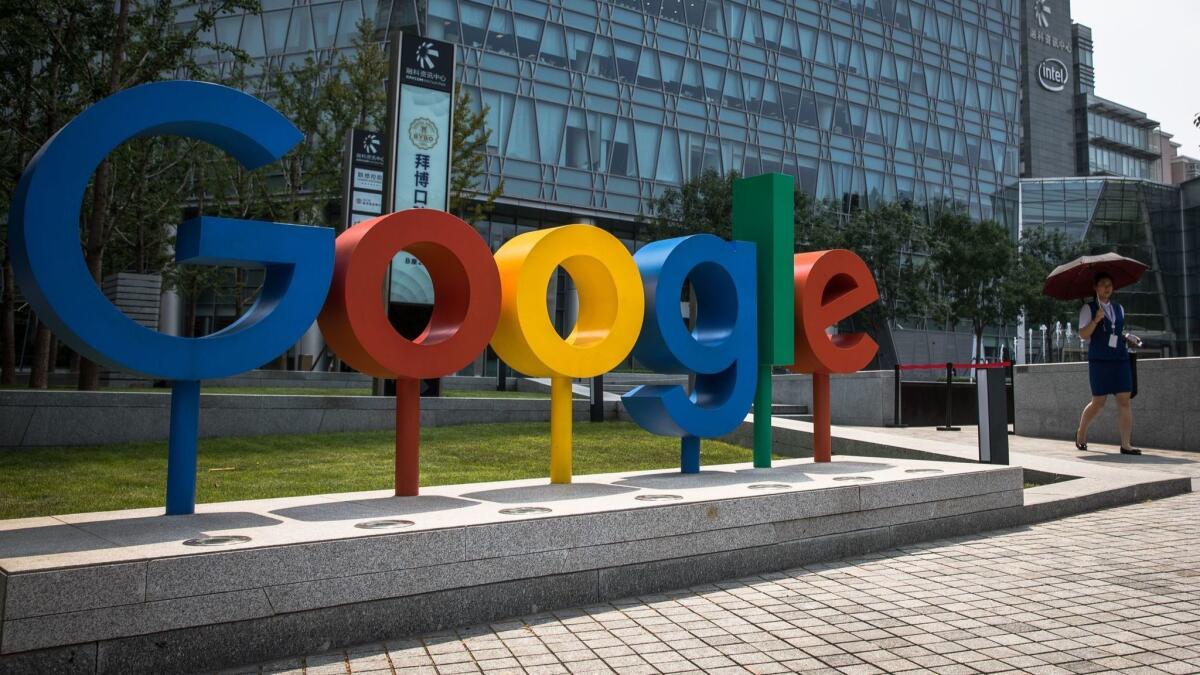Google's Beijing office. American antitrust officials are under pressure from lawmakers and advocates of tougher enforcement to step up scrutiny of technology giants like Google and Facebook Inc.