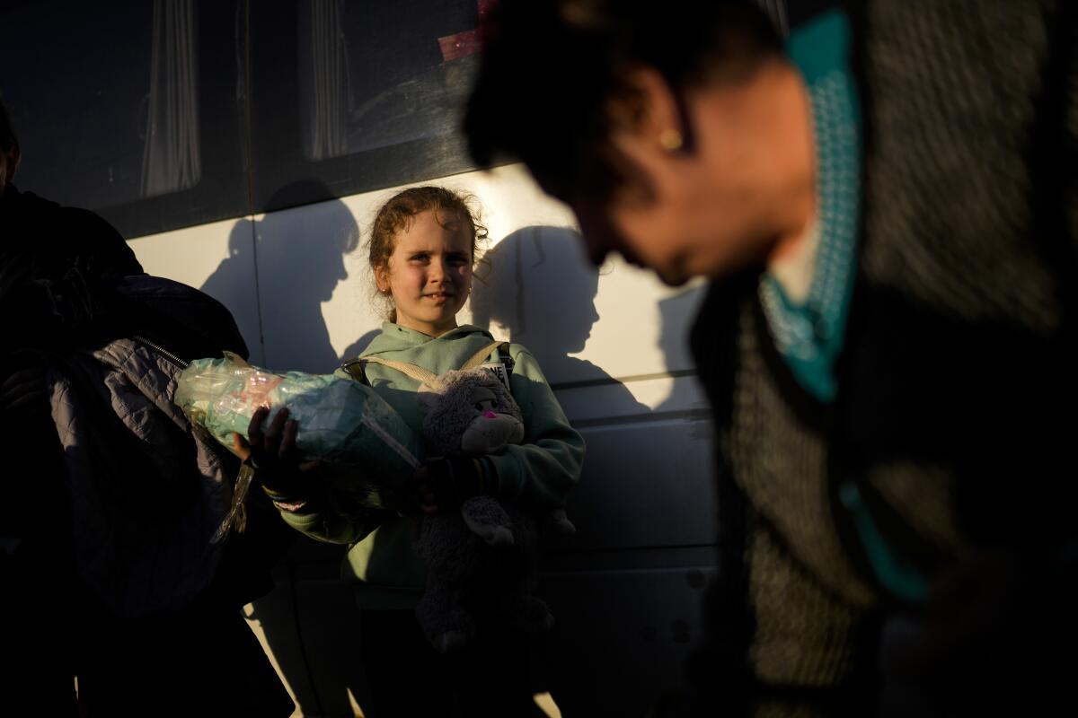 Child at a reception center for displaced people in Zaporizhzhia, Ukraine