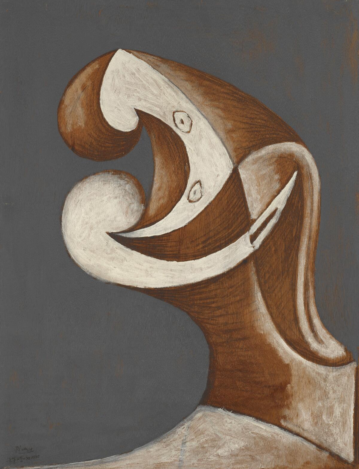 A painting by Pablo Picasso in muted colors.