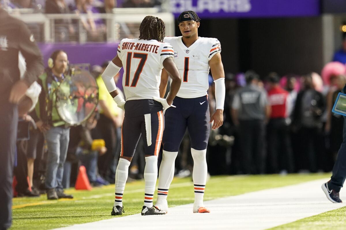 Smith-Marsette's late mistakes hurt Bears in loss to Vikings - The San  Diego Union-Tribune