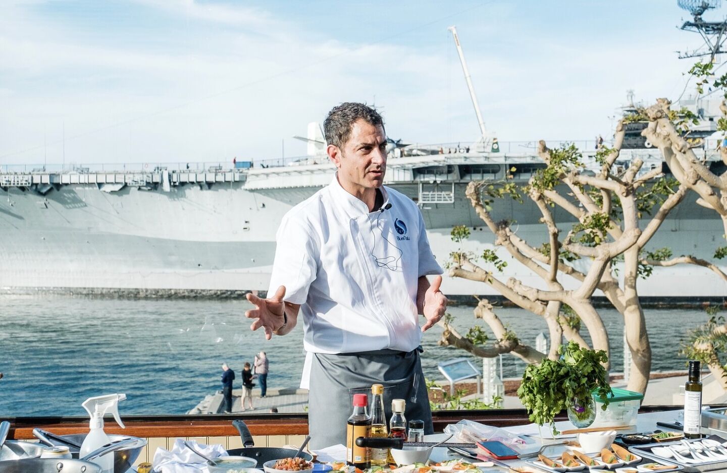 BlueNalu's corporate chef Gerard Viverito demonstrates BlueNalu's whole-muscle, cell-based yellowtail product in a variety of dishes.