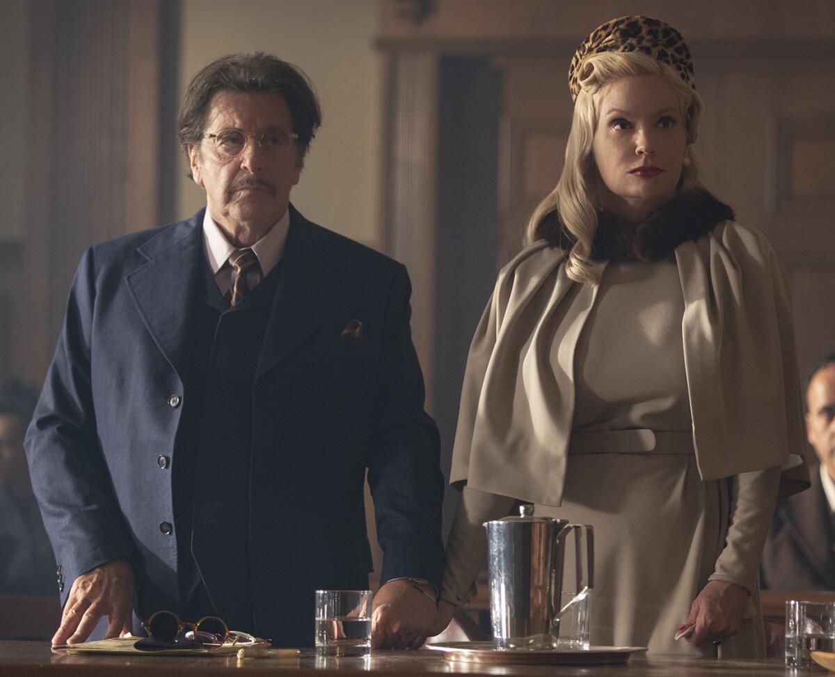 Al Pacino and Meadow Williams in "American Traitor: The Trial of Axis Sally"