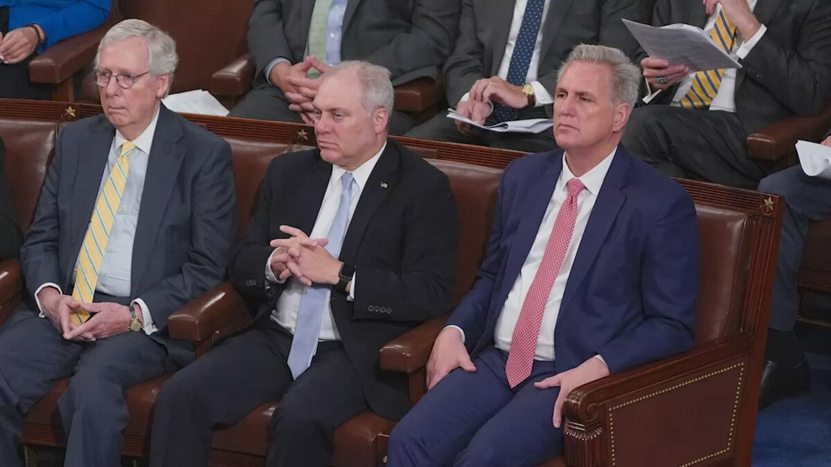 Republicans Mitch McConnell, Steve Scalise and Kevin McCarthy.