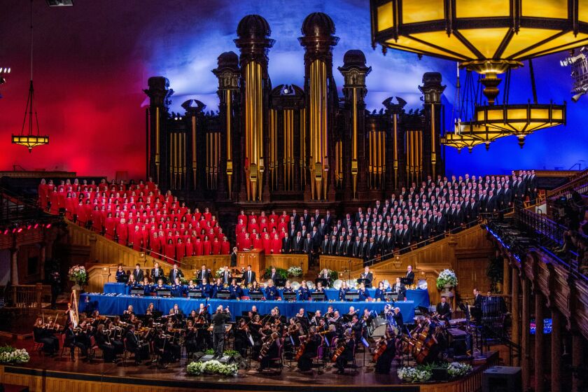 FEBRUARY 19, 2017-- SALT LAKE CITY, UTAH-- The Tabernacle Choir and Orchestra at Temple Square