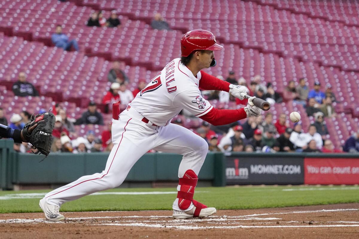 TJ Friedl helps Reds beat Rays 8-1 after Greene injury - The San Diego ...