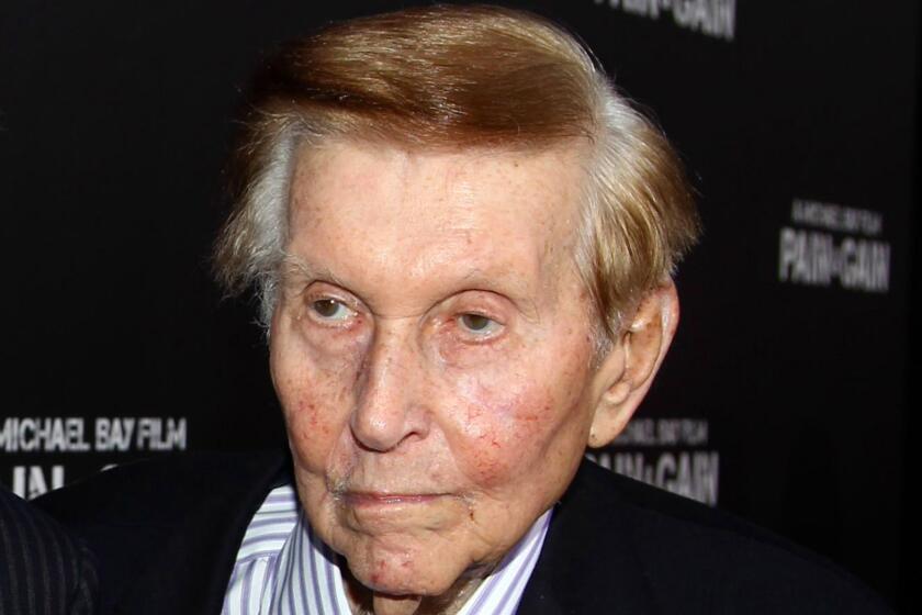 Sumner Redstone, above in 2013, is the controlling shareholder of Viacom and CBS.