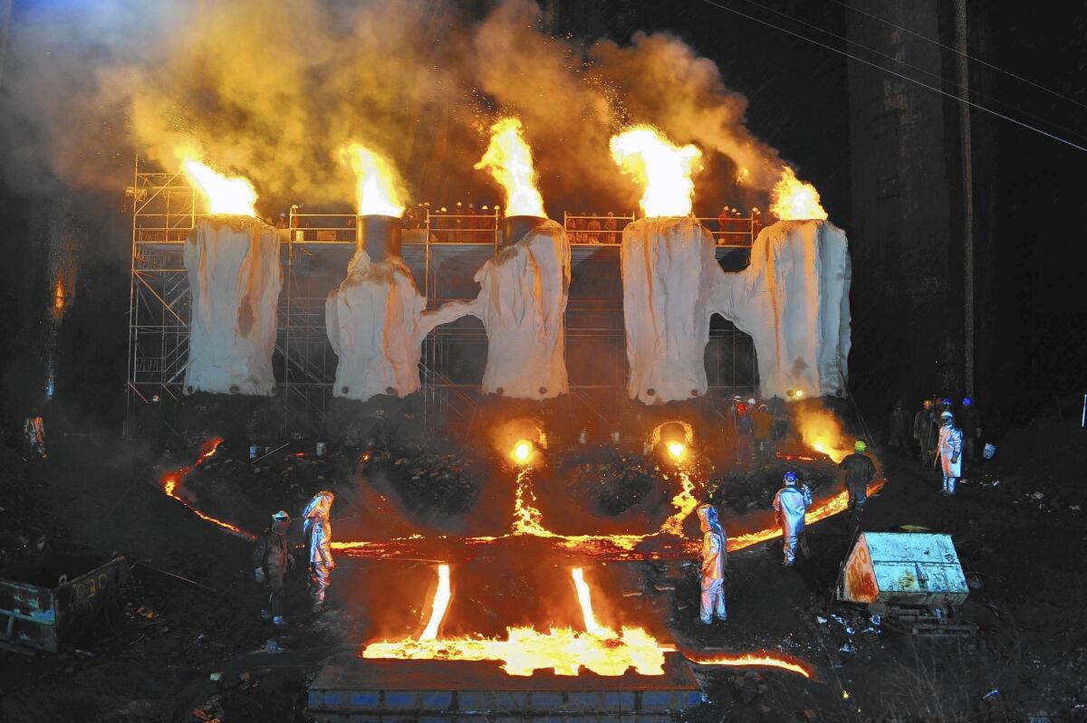 A scene from "River of Fundament" by Matthew Barney and Jonathan Bepler.