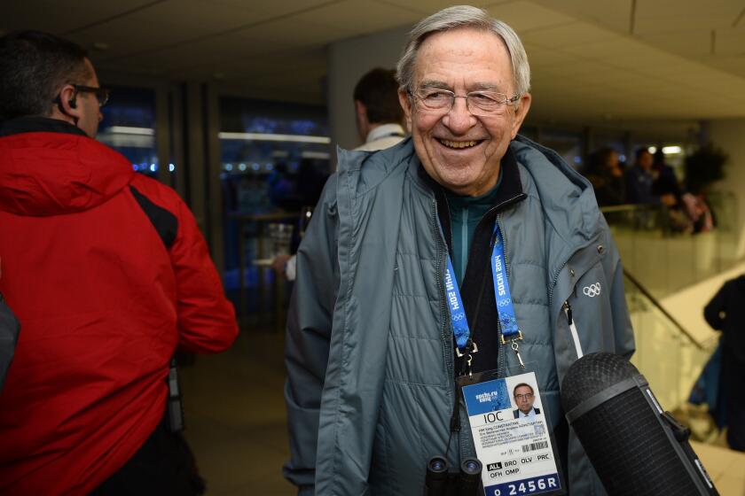 FILE - Former King Constantine II of Greece arrives for the opening ceremony of the 2014 Winter Olympics in Sochi, Russia, Feb. 7, 2014. Constantine, the former and last king of Greece, has died his doctors announced late Tuesday Jan. 10, 2023. He was 82. (AP Photo/Lionel Bonaventure, Pool, File)
